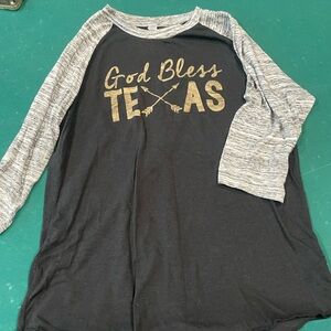 God Bless Texas Raglan T-shirt